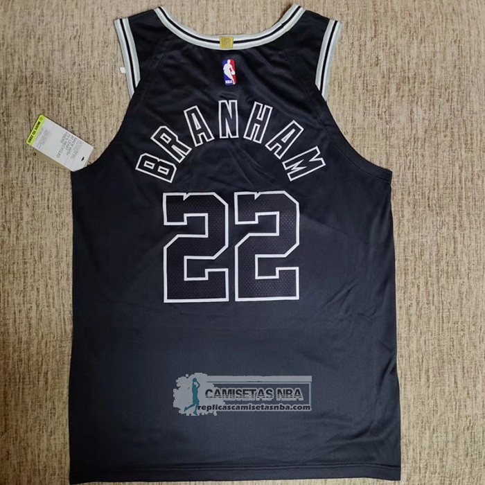 Camiseta San Antonio Spurs Malaki Branham NO 22 Classic Autentico 2022-23 Negro